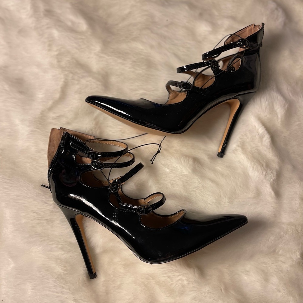 Express buckle heels